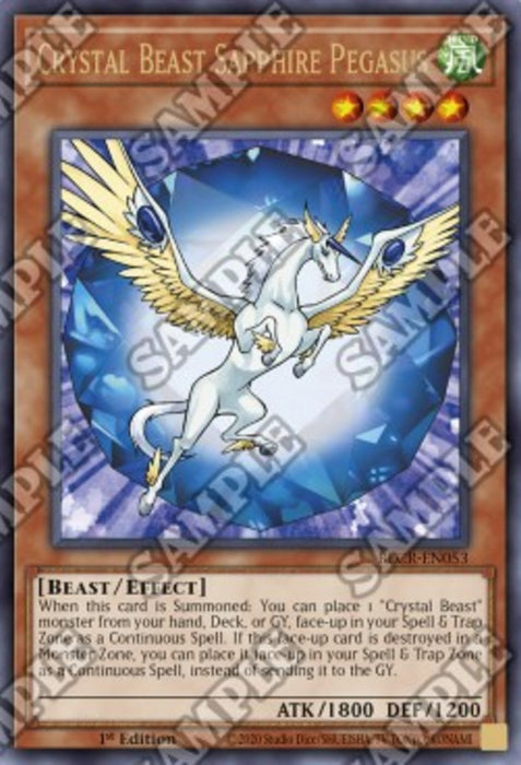 Crystal Beast Sapphire Pegasus BLCR-EN053 Ultra Rare Englisch
