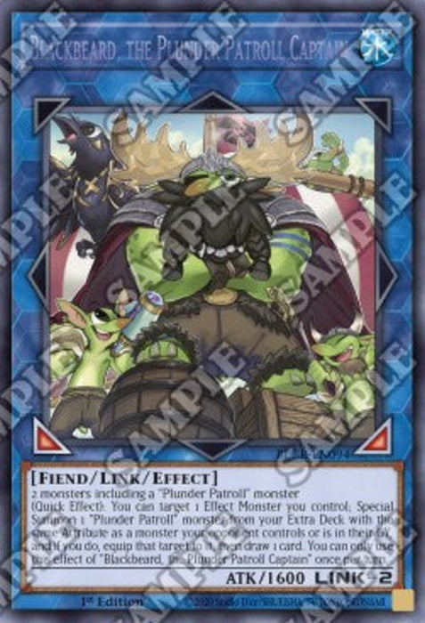 Blackbeard, the Plunder Patroll Captain BLCR-EN094 Secret Rare Englisch