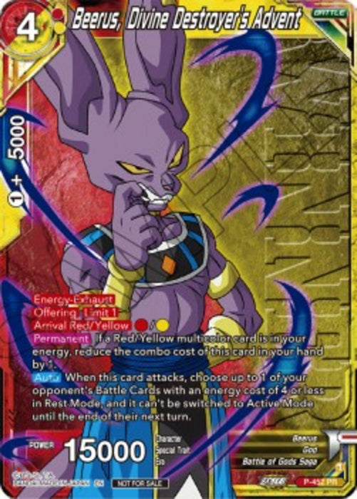 Beerus, Divine Destroyer's Advent (V.2) P Promo Englisch
