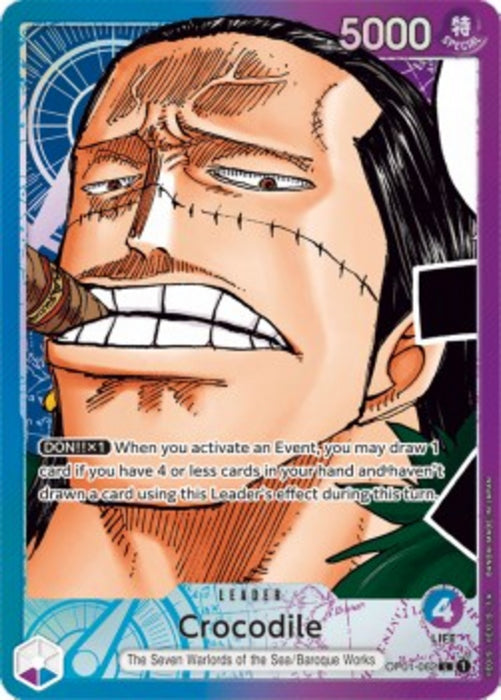 Crocodile (OP01-062) (V.2) OP01 Alternate Art Englisch