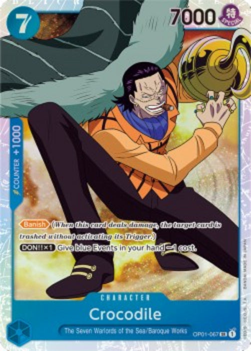 Crocodile (OP01-067) (V.1) OP01 Super Rare Englisch