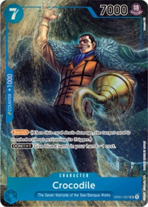 Crocodile (OP01-067) (V.2) OP01 Alternate Art Englisch