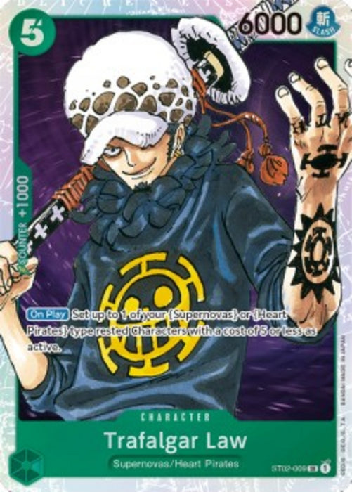 Trafalgar Law (ST02-009) (V.1) ST-02 Super Rare Englisch