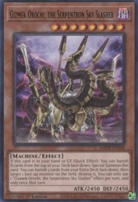 Gizmek Orochi, the Serpentron Sky Slasher (V.1) AMDE-EN048 Rare Englisch