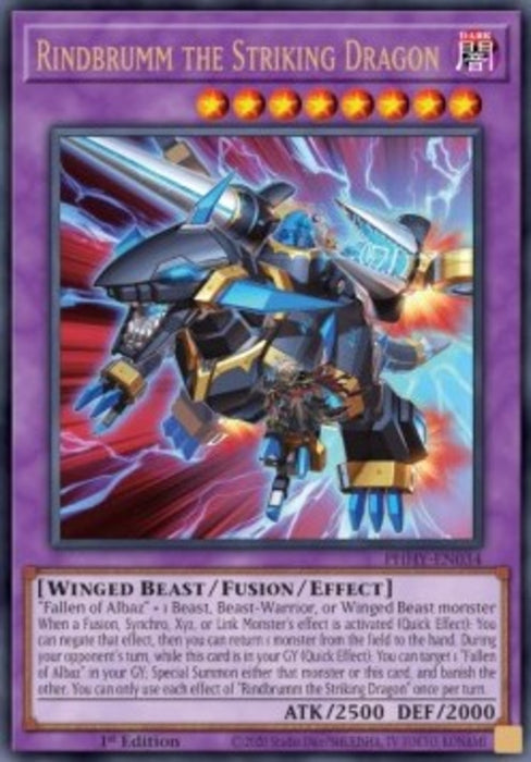 Rindbrumm the Striking Dragon PHHY-EN034 Ultra Rare Englisch