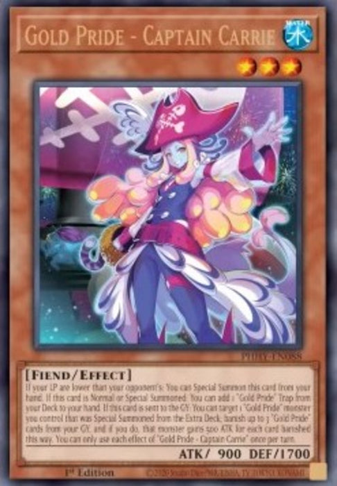 Gold Pride - Captain Carrie (V.1) PHHY-EN088 Ultra Rare Englisch
