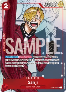 Sanji (OP01-013) PB-XX Rare Englisch