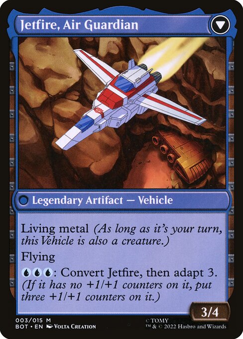 Jetfire, Ingenious Scientist // Jetfire, Air Guardian - Back Face