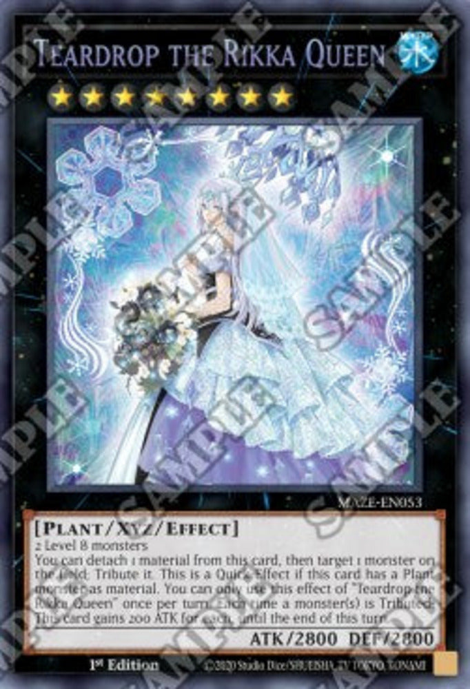 Yugioh Teardrop the Rikka Queen (V.1) MAZE-EN053 Ultra Rare Englisch ...