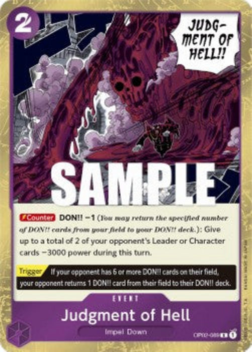 Judgment of Hell (OP02-089) OP02 Rare Englisch