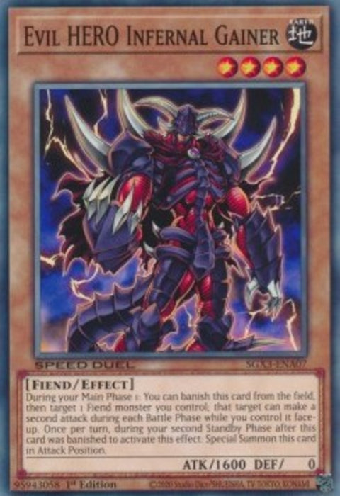 Evil HERO Infernal Gainer SGX3-ENA07 Common Englisch