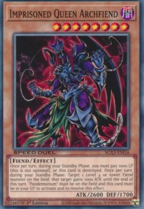 Imprisoned Queen Archfiend SGX3-ENI16 Common Englisch
