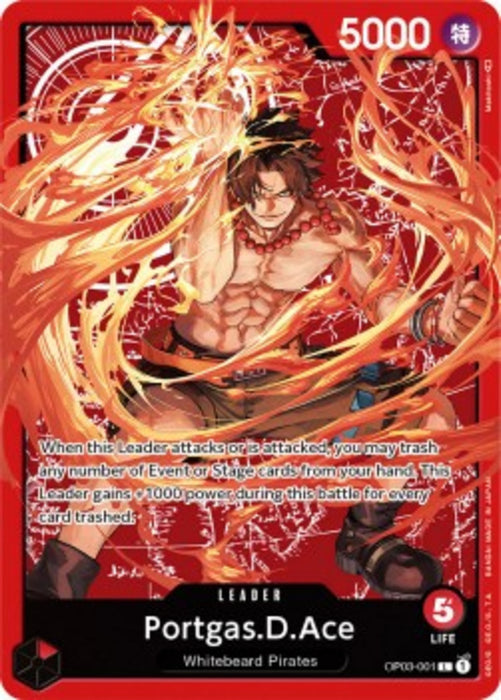Portgas.D.Ace (OP03-001) UP Leader Englisch