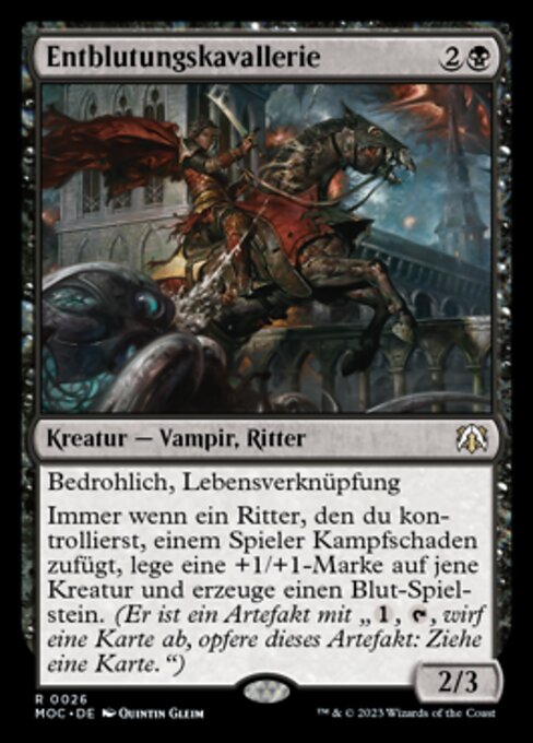 Entblutungskavallerie MOC-26 Rare Deutsch