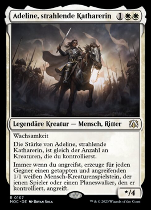 Adeline, strahlende Katharerin MOC-167 Rare Deutsch