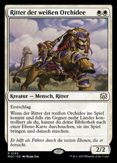 Ritter der weißen Orchidee MOC-193 Rare Deutsch