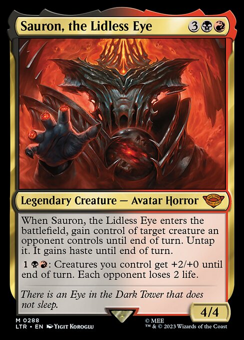 Sauron, the Lidless Eye (V.1) XLTR-288 Mythic Englisch