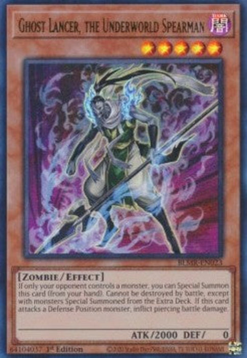 Ghost Lancer, the Underworld Spearman BLMR-EN023 Ultra Rare Englisch