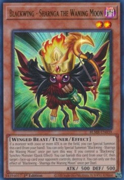 Blackwing - Sharnga the Waning Moon BLMR-EN039 Ultra Rare Englisch