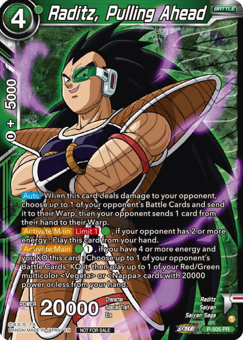 Raditz, Pulling Ahead (V.2) P Promo Englisch