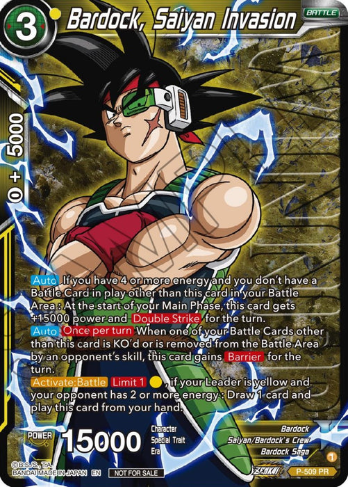 Bardock, Saiyan Invasion (V.2) P Promo Englisch
