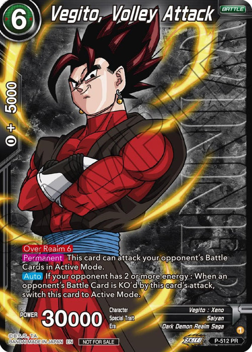 Vegito, Volley Attack (V.2) P Promo Englisch