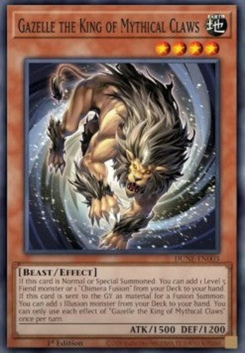 Gazelle the King of Mythical Claws DUNE-EN003 Super Rare Englisch