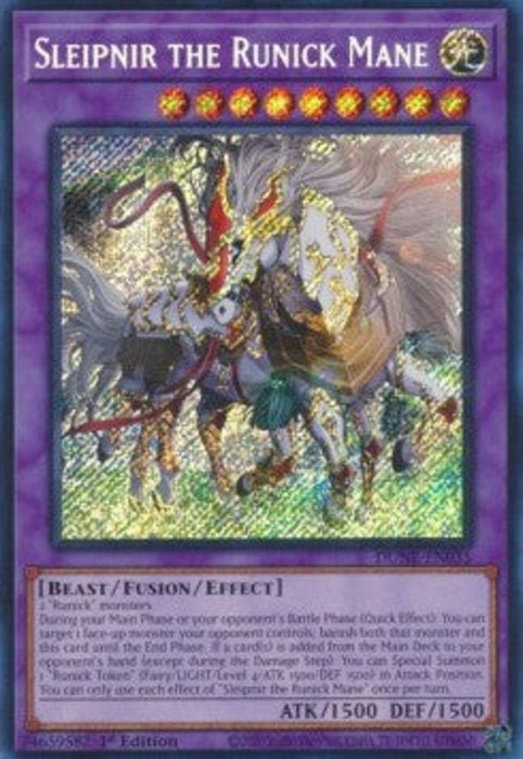Sleipnir the Runick Mane (V.1) DUNE-EN035 Secret Rare Englisch