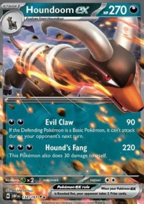 Houndoom ex OBF-134 Double Rare Englisch