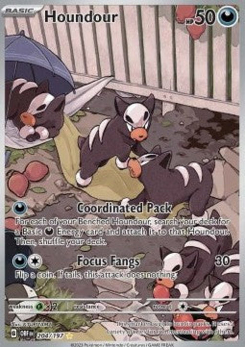 Houndour OBF-204 Illustration Rare Englisch