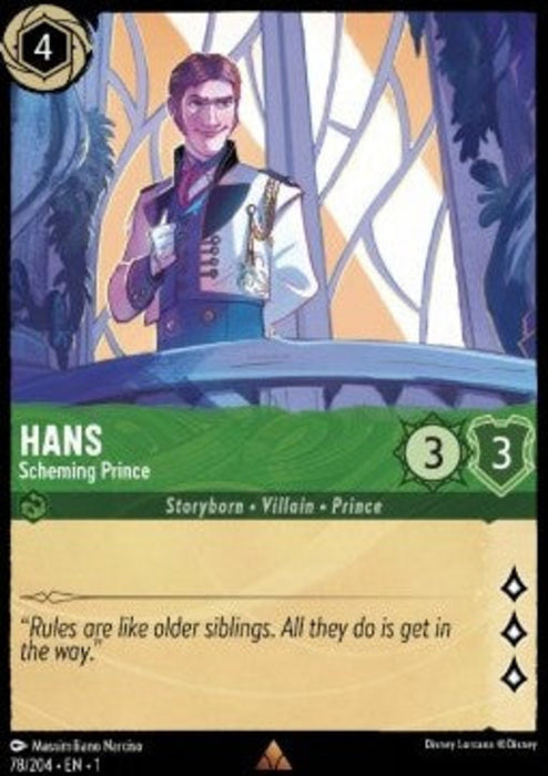 Hans - Scheming Prince 1TFC-078 Rare Englisch