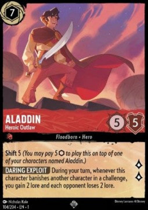 Aladdin - Heroic Outlaw (V.1) 1TFC-104 Super Rare Englisch