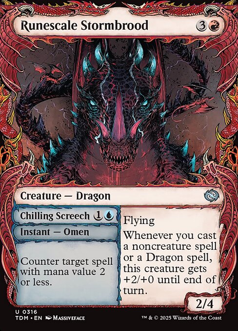 Runescale Stormbrood // Chilling Screech - Back Face