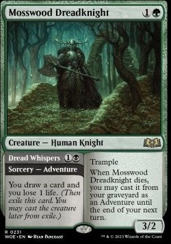 Mosswood Dreadknight // Schreckensgeflüster WOE-231 Rare Deutsch