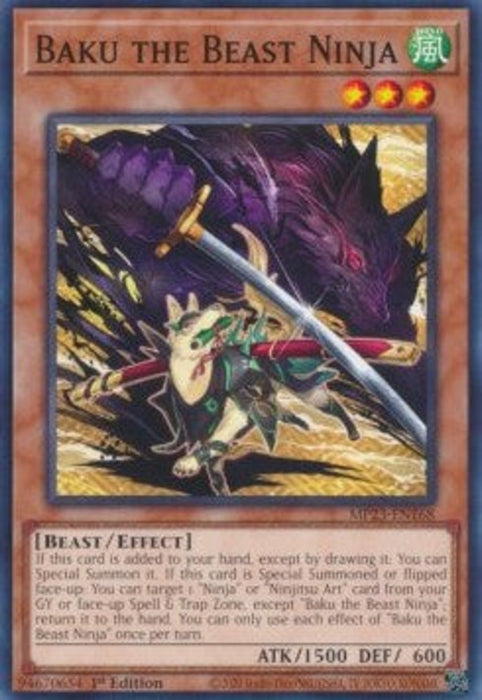 Baku the Beast Ninja MP23-EN168 Common Englisch