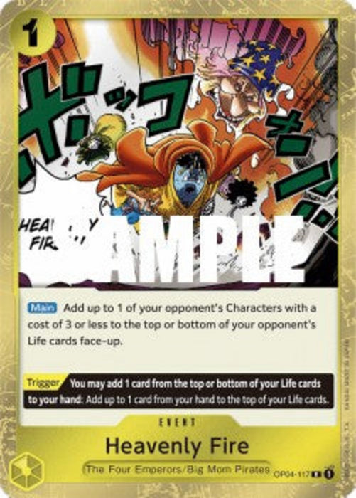 Heavenly Fire (OP04-117) OP04 Rare Englisch