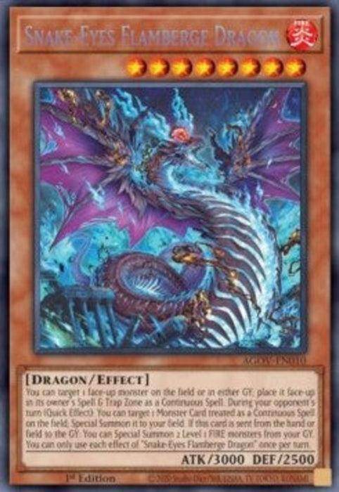 Snake-Eyes Flamberge Dragon (V.1) AGOV-EN010 Secret Rare Englisch