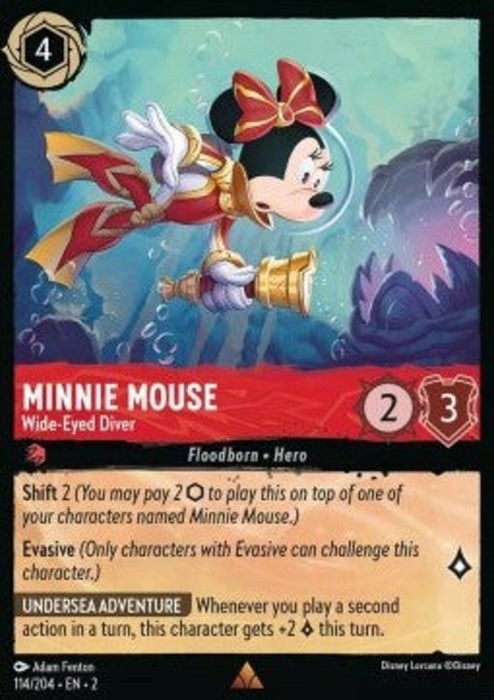 Minnie Mouse - Wide-Eyed Diver 2ROF-114 Rare Englisch