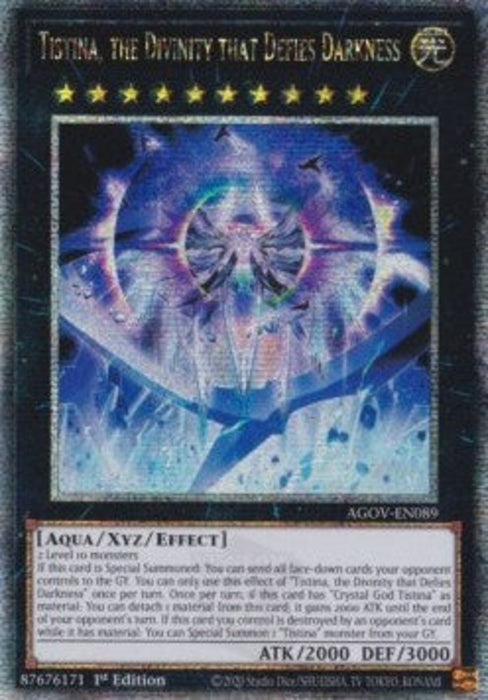 Tistina, the Divinity that Defies Darkness (V.2) AGOV-EN089 Quarter Century Secret Rare Englisch