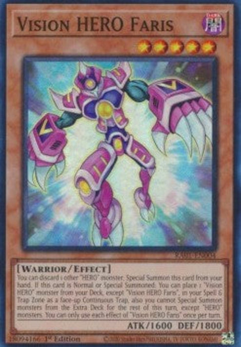 Vision HERO Faris (V.1) RA01-EN004 Super Rare Englisch