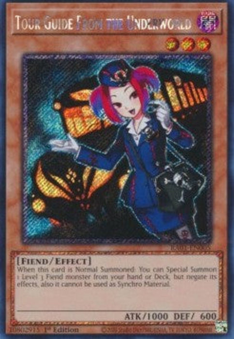 Tour Guide From the Underworld (V.4) RA01-EN005 Platinum Secret Rare Englisch