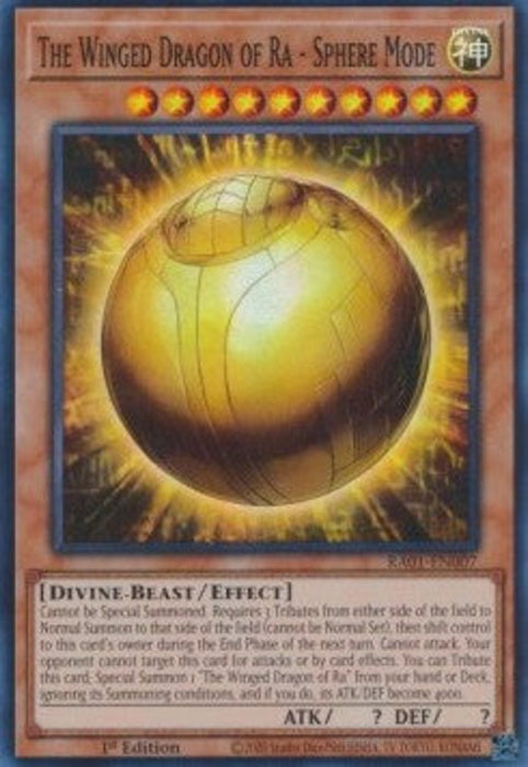 The Winged Dragon of Ra - Sphere Mode (V.1) RA01-EN007 Super Rare Englisch
