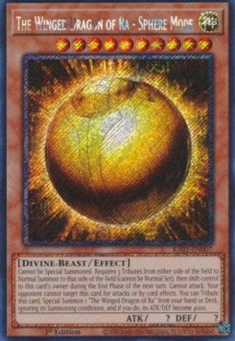 The Winged Dragon of Ra - Sphere Mode (V.4) RA01-EN007 Platinum Secret Rare Englisch