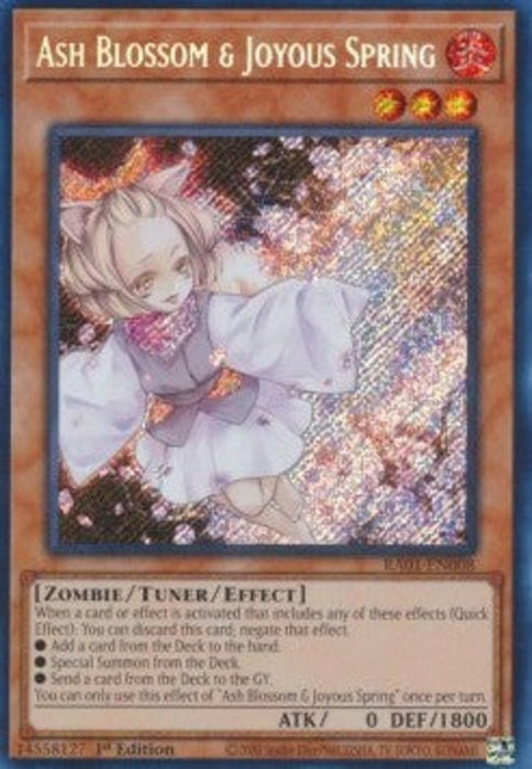 Ash Blossom & Joyous Spring (V.3) RA01-EN008 Secret Rare Englisch