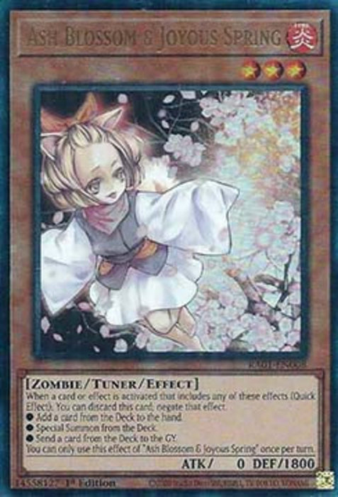 Ash Blossom & Joyous Spring (V.7) RA01-EN008 Ultimate Rare Englisch
