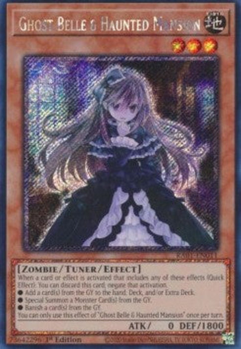 Ghost Belle & Haunted Mansion (V.4) RA01-EN011 Platinum Secret Rare Englisch