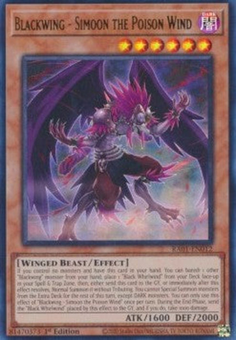 Blackwing - Simoon the Poison Wind (V.2) RA01-EN012 Ultra Rare Englisch