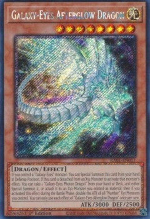 Galaxy-Eyes Afterglow Dragon (V.4) RA01-EN017 Platinum Secret Rare Englisch