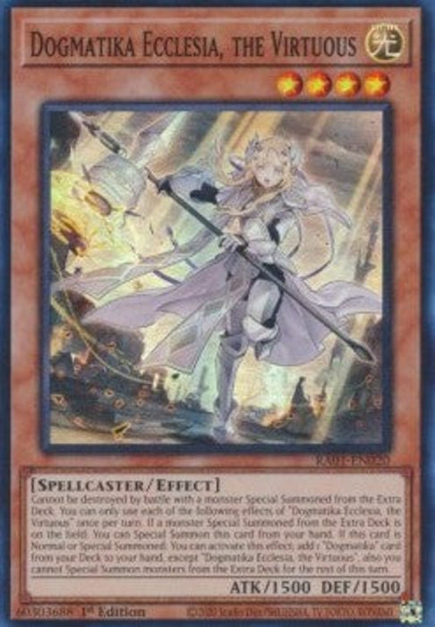 Dogmatika Ecclesia, the Virtuous (V.1) RA01-EN020 Super Rare Englisch