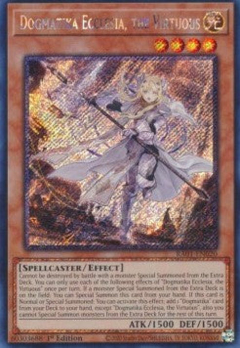 Dogmatika Ecclesia, the Virtuous (V.4) RA01-EN020 Platinum Secret Rare Englisch